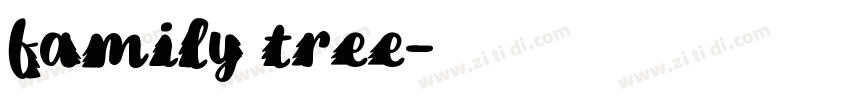 family tree字体转换